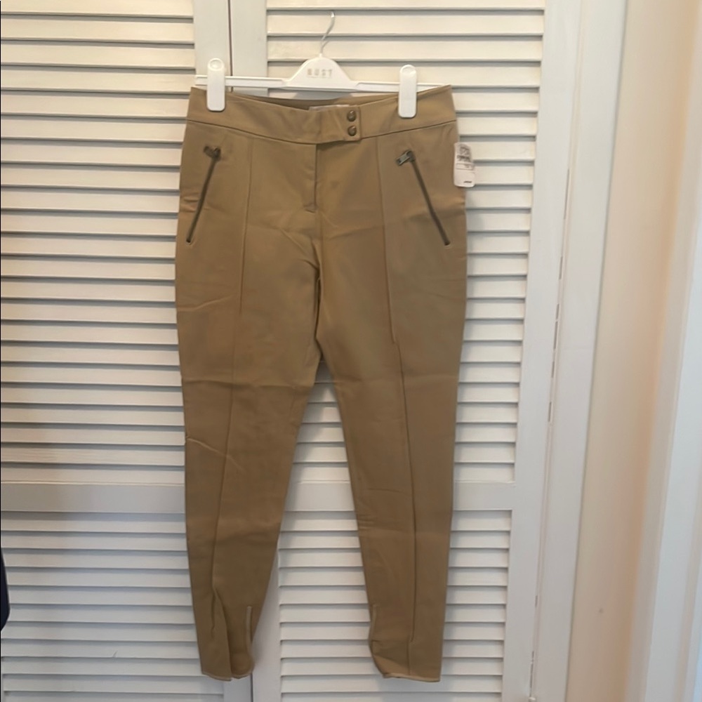 Michael Kors Tan Chinos Slim Fit Tailored pants size 10 made in Italy